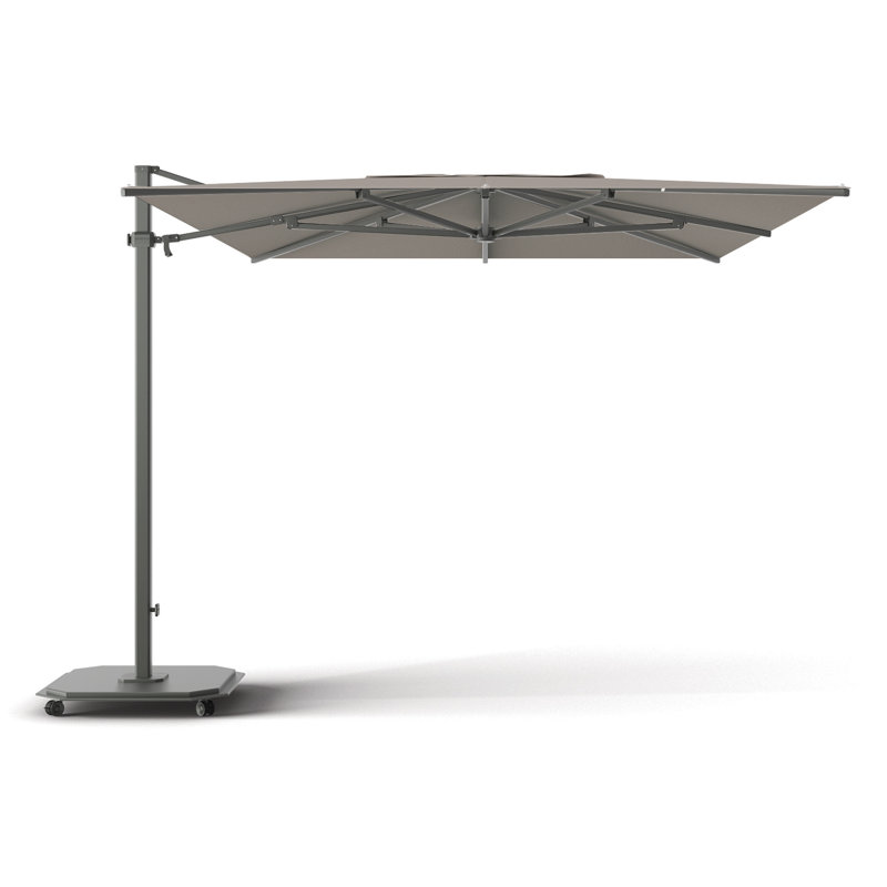 252'' W Sunbrella® Cantilever Umbrella, Charcoal, Charcoal, Natté Carbon Beige