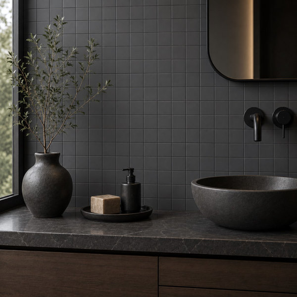 Electro-Funk Matte 2'' W x 2'' L Porcelain Tile Grid Mosaic Sheet