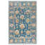 Samarkand 402 laine nouée à la main; Tapis oriental en coton bleu / ivoire-175303499