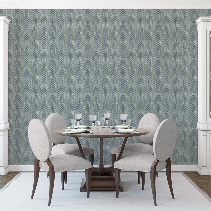 Utopia Collection Arch Array Wallpaper Roll, Blue