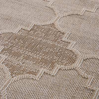 5X7 Cream/Trellis Play Area Rug - Stain , Non-Shedding, And Pet , Easy To Maintain, Pile & Pet-, Low Maintenance, , Medium Height