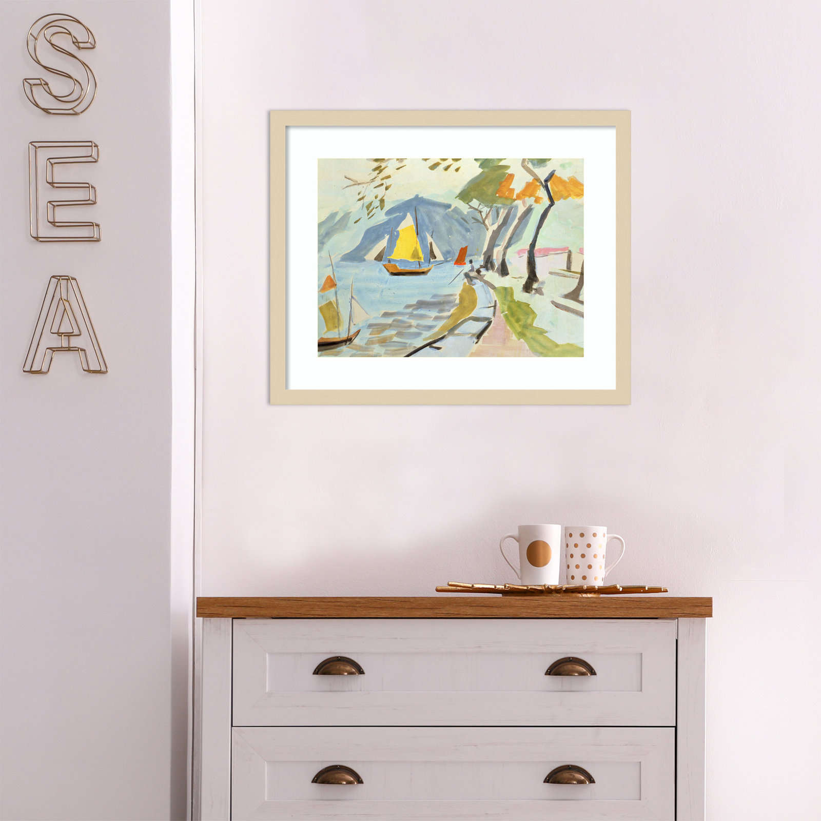 Macau Shoreline Framed On Paper by Anne Durham Print, Brown, 17" H x 21" W x 1" D