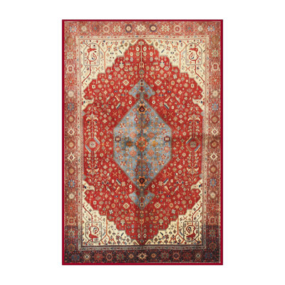 Tapis traditionnel mehroon/noir/crème Annessia