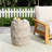 Outdoor/Indoor Lightweight Concrete Side Table,Travertine Finish