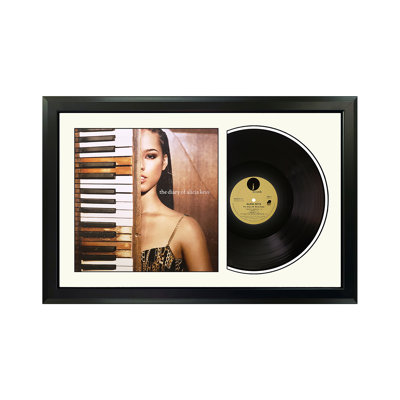 Disque encadré «The Diary of Alicia Keys» d'Alicia Keys avec passe-partout blanc