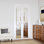 Porte pliante en bois massif à miroir 30 "x80" avec trousse de quincaillerie d'installation (garde-robe, garde-manger) Blanc