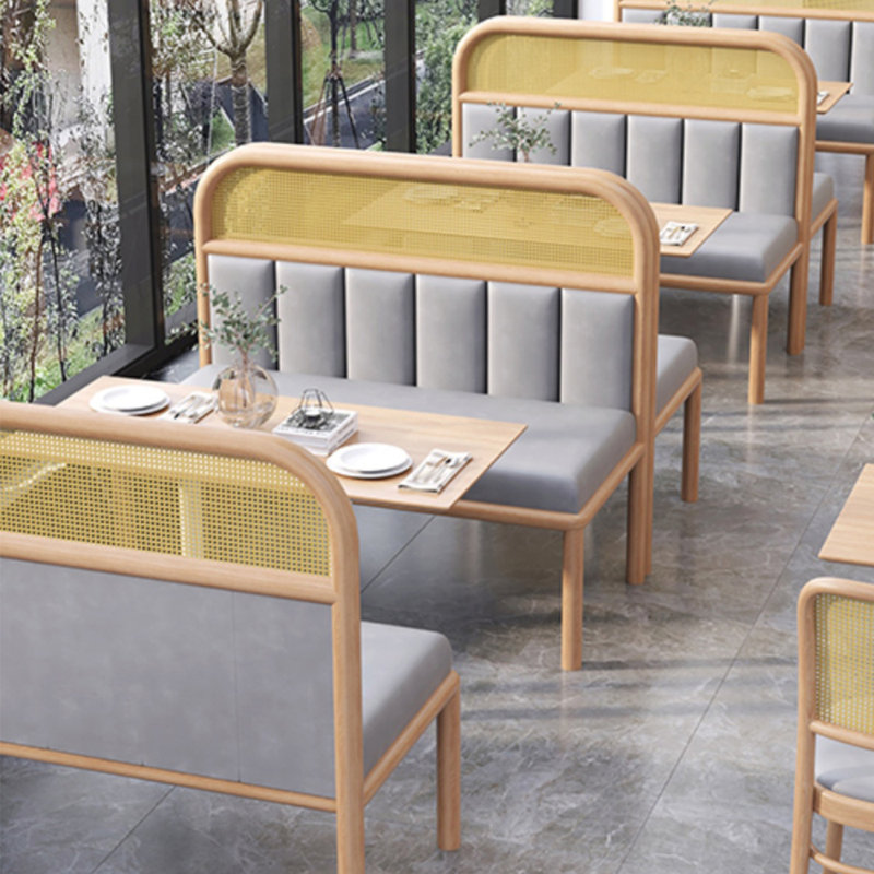 Banc de restaurant léger et luxueux, Gris