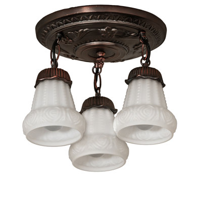 Mcalexander Glass Semi Flush Mount