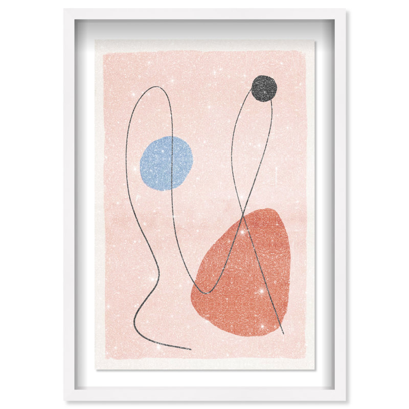 Conneting Color Points Shadowbox Abstract Print by Oliver Gal, Black Frame, 10 x 15, 25.5"H x 17.5"W, White Frame