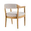 Wood Frame With Upholstered Dining Chairs With Armrests (Set Of 2)
