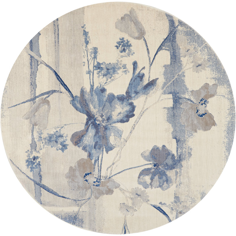 Arnim Floral Indoor Rug, Round 7'9"