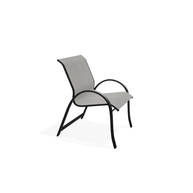 Fauteuil de salle à manger empilable Hiraku, Amalfi, Noir