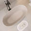 Baignoire de trempage en pierre autoportante 51 po moderne à surface solide avec trop-plein et bonde escamotable-125100185
