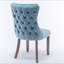 Furniture, chaise de salle à manger rembourrée à oreilles avec garniture cloutée et pieds en bois massif, ensemble de 2, SW8809LB, KD-512302991