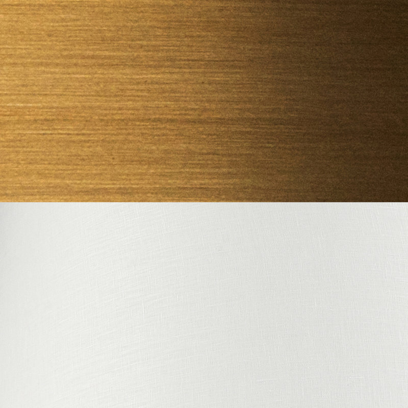 Luminaire suspendu conique unique à 3 lumières Calor, Blanc, Or, H 76,88 po x l 30 po x P 30 po