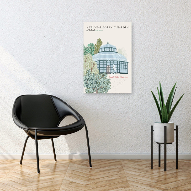 Great Palm House Garden Elegant Peaceful Serene Palm Architecture Nature Wall Art Print, 91.44cm H x 60.96cm W