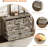 9-Drawer Dresser for Bedroom, 47" Wide Dressers Wood Vintage Chest of Drawers with Natural Texture and Vintage Gold Floral Handles, Farmhouse Storage Organizer for Living Room, Hallway Entryway-83516854