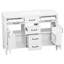 Meuble-lavabo autoportant 48 po avec 4 tiroirs, 2 portes, tablettes réglables et poignées noires-365660145