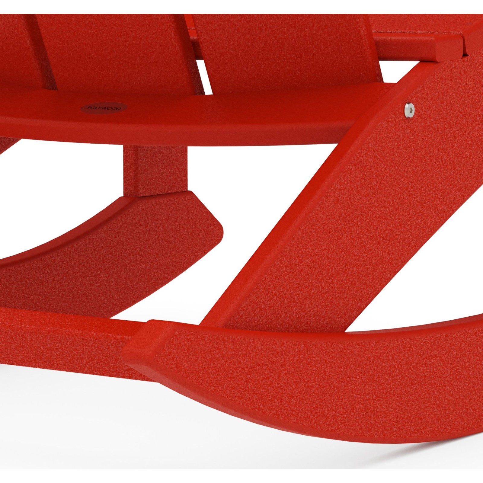 POLYWOOD® Modern Rocking Adirondack Chair, Sunset Red