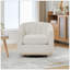 Fauteuil pivotant en chenille de 32,28 po de largeur - base en métal - ivoire-1183685425
