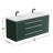 61'' Wall Mounted Double Bathroom Vanity with Solid Surface Top-93549454-93549455