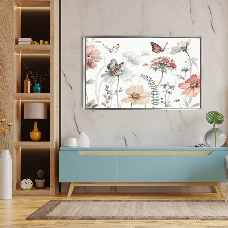 A Country Weekend I Crop by Lisa Audit - Floater Frame Painting on Canvas, 33.5" W x 21.5" H