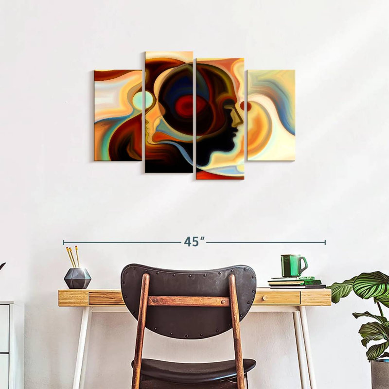 " Expressionist " by Pineapple Collective 4 - Pieces, 36" H x 22" W x 1" D