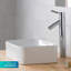 Lavabo de salle de bain vasque rectangulaire en céramique Elavo