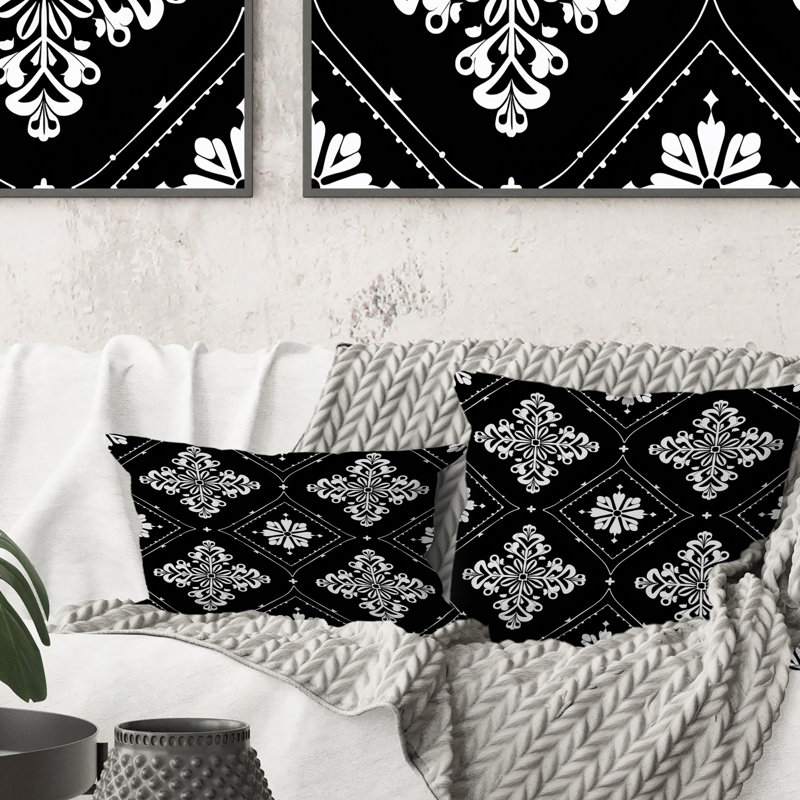 Coussin lombaire traditionnel White Black Diamond III
