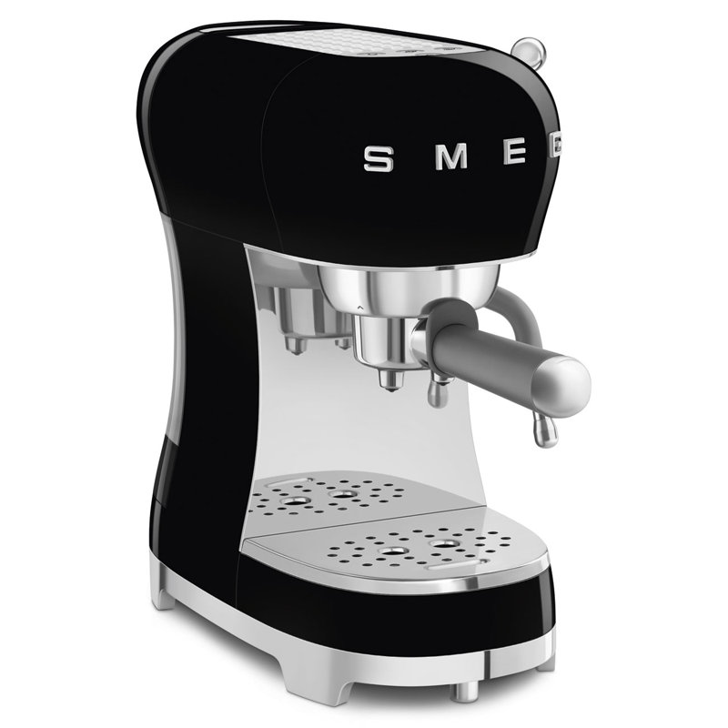 Smeg ECF02 Espresso Machine With Steam Wand, Black