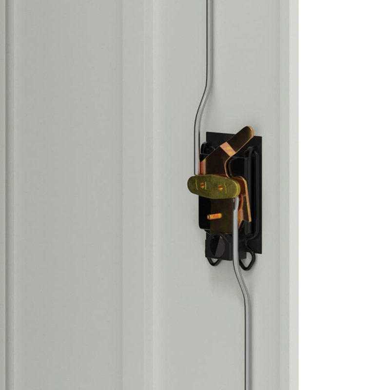 Classeur avec 2 portes en acier, Noir