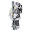 Figurine de père Noël 12 "en patchwork gris et blanc