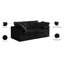 Causeuse modulaire en velours à accoudoirs carrés 70 po Atis-981919888