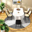 Ensembles de table de salle à manger en MDF crème moderne avec chaises en polyuréthane, idéal pour la maison et la cuisine