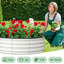 2-Pack Round Galvanized Raised Garden Planter Beds with Rubber Edge Trim & Gardening Gloves, for Vegetables, Herbs & Flowers, Circle-1582202628-1582202629