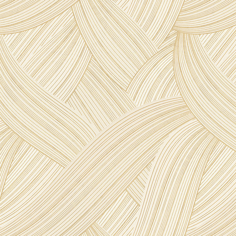 Rouleau de papier peint à texture métallique L 33 pi x l 42 po Stratum Unito Design, Crème
