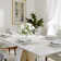 Modern Dining Table Sets for 6, White Sintered Stone Dining Table With PU Upholstered Chairs
