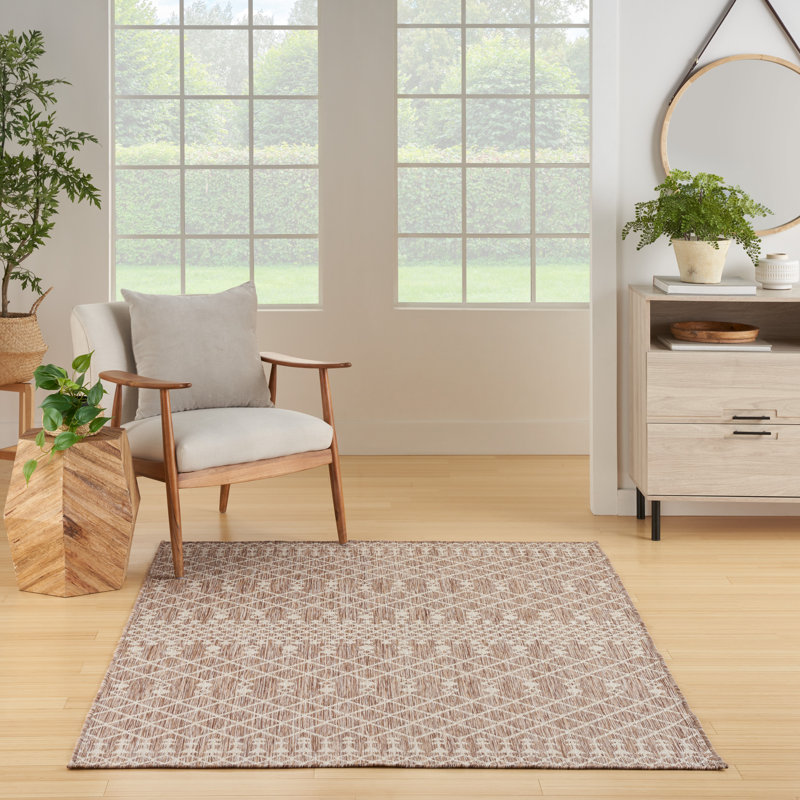 Tapis intérieur / extérieur Robbs, Beige, Rectangle 5 pi x 7 pi