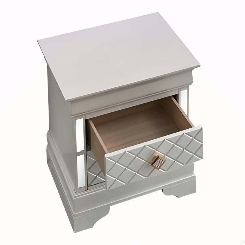 Table de chevet Verona G6735-N blanc perle