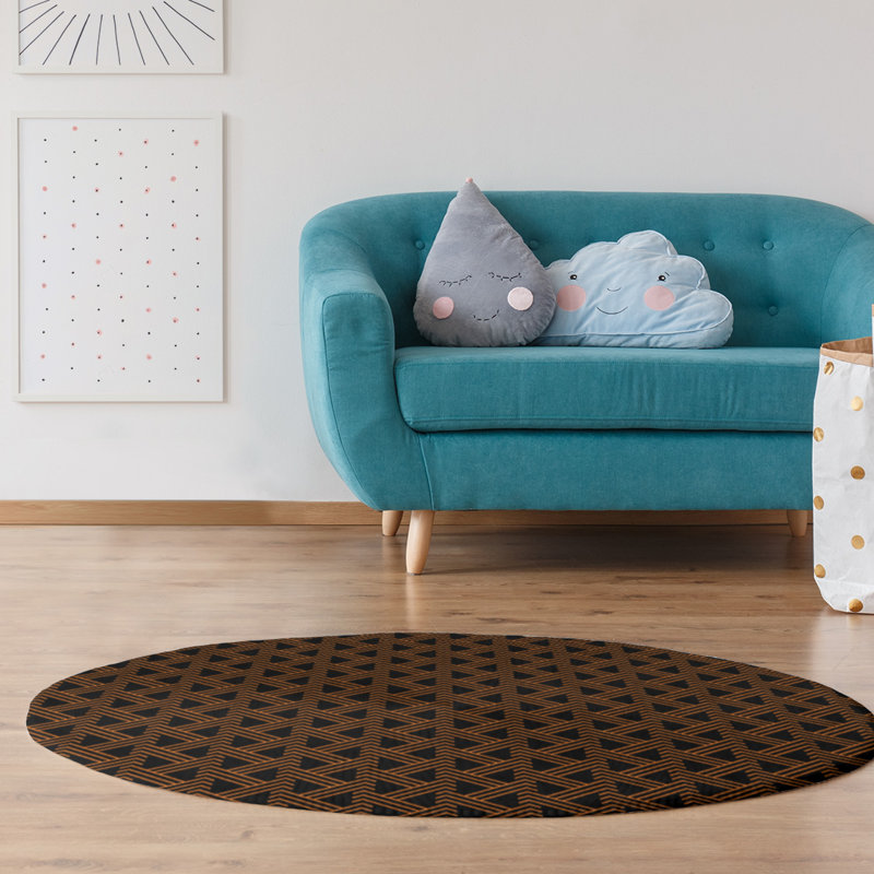 Chenille Indoor Rug, Round 5'