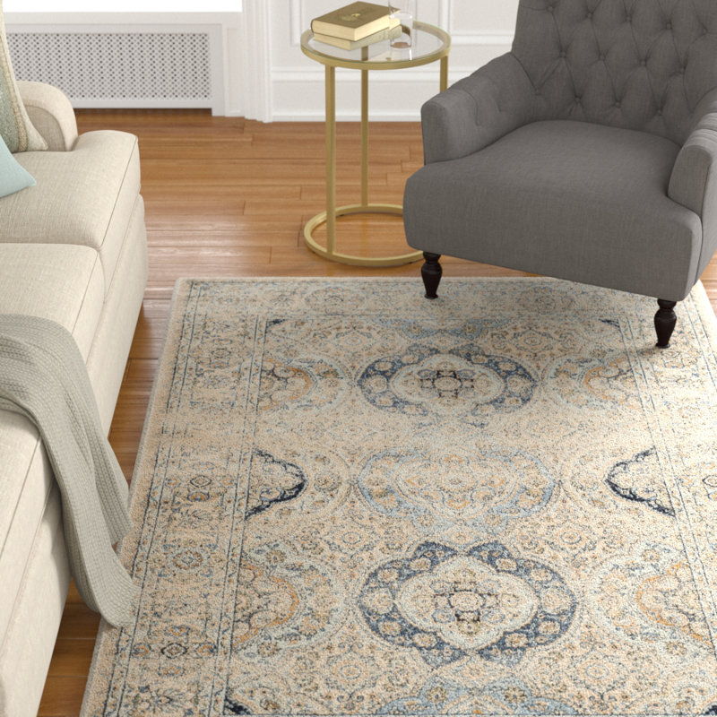 Tapis oriental en viscose Rodborough, Rectangle 6 pi 7 po x 9 pi 6 po