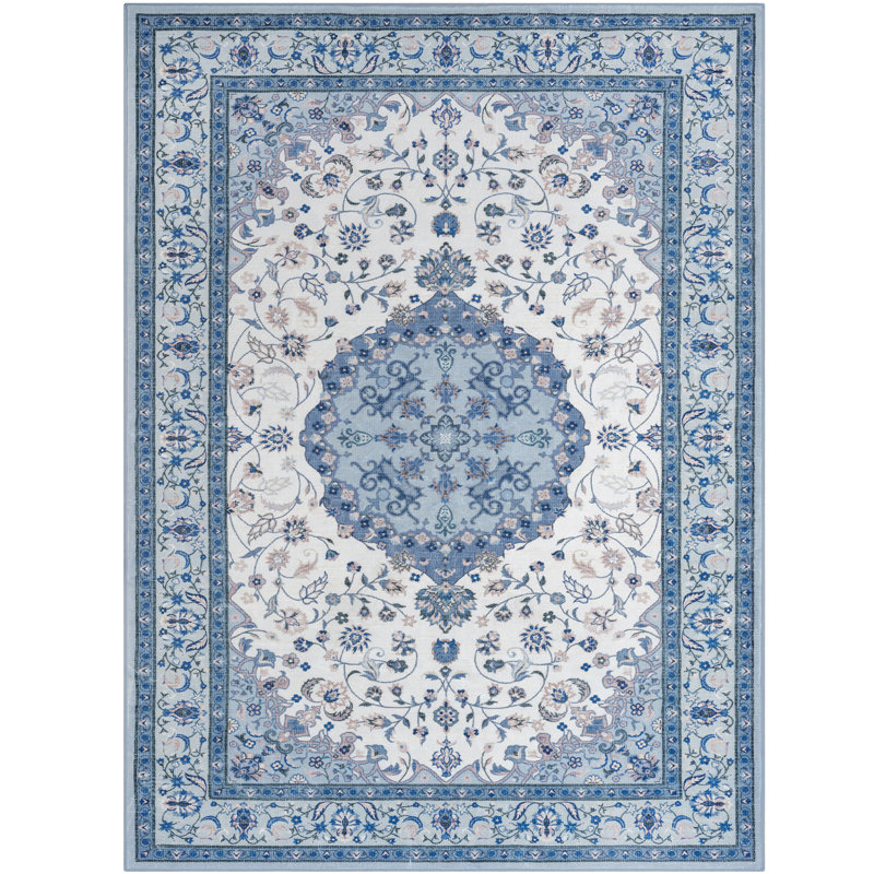 Tapis de salon à motif floral oriental Fillender, Rectangle 4pi x 6 pi