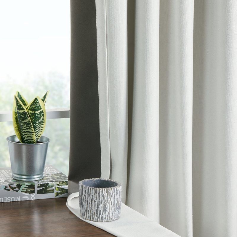 Hollon Blackout Curtain Single Panel, 52" W x 96" L, Birch