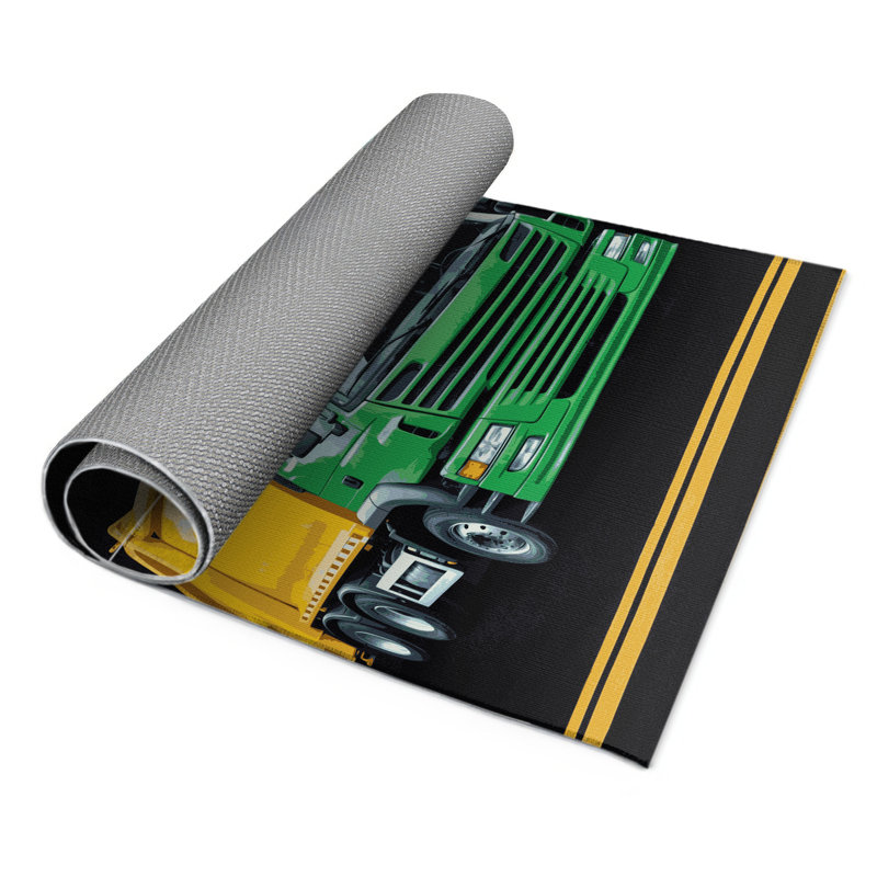Tapis intérieur et extérieur bleu Transport, Rectangulaire 2 pi x 3 pi