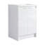 Meuble-lavabo autoportant de 48 po avec lavabo en résine, 2 armoires de rangement, 2 armoires murales, portes et tiroir à fermeture en douceur, contreplaqué (KD-Packing)