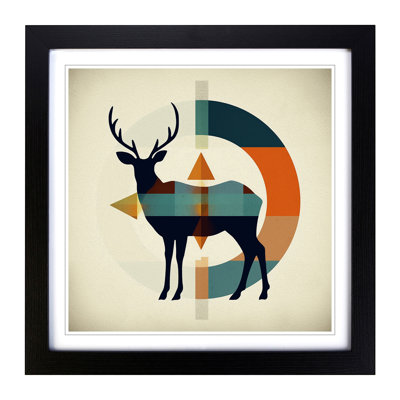 Deer Bauhaus - Framed Print