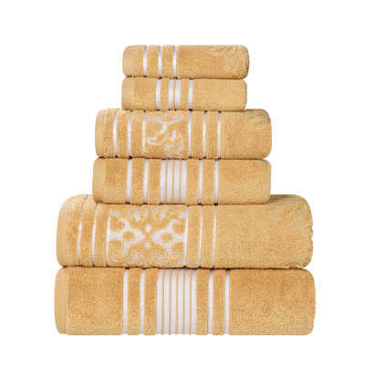Ensemble de serviettes en coton uni et jacquard Sadie Zero Twist