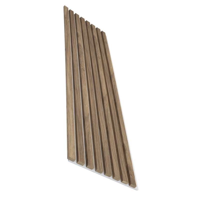 Panneaux muraux en bois à lattes 3D 106 "x 12,6" 106 | Conception moderne, insonorisante et écologique, Chêne / Blanc