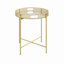 Side Table. End Table Living Room. Bedside Table or Night Stand. Small Entry Table Gold with Mirror