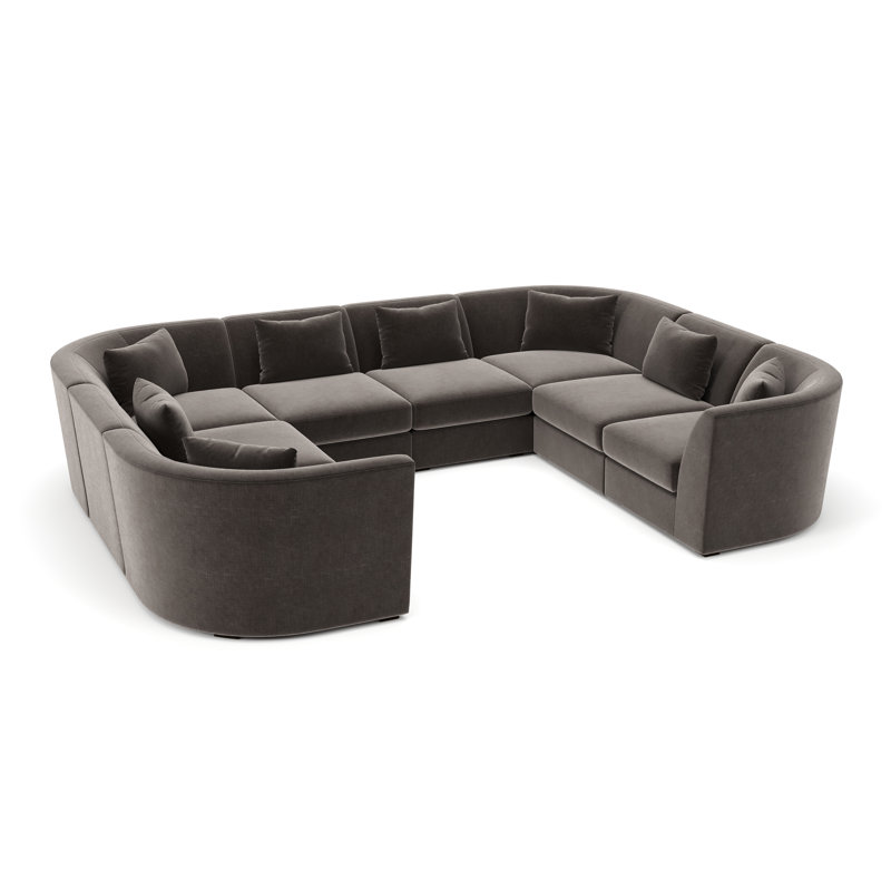 Krista Modular Sectional, Andrew Espresso Performance Chenille